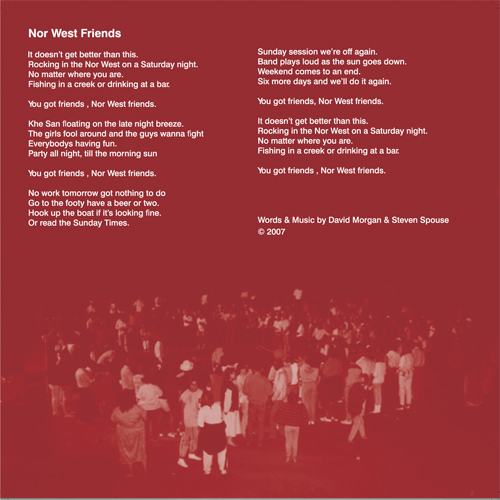 Nor West Friends lyric sheet